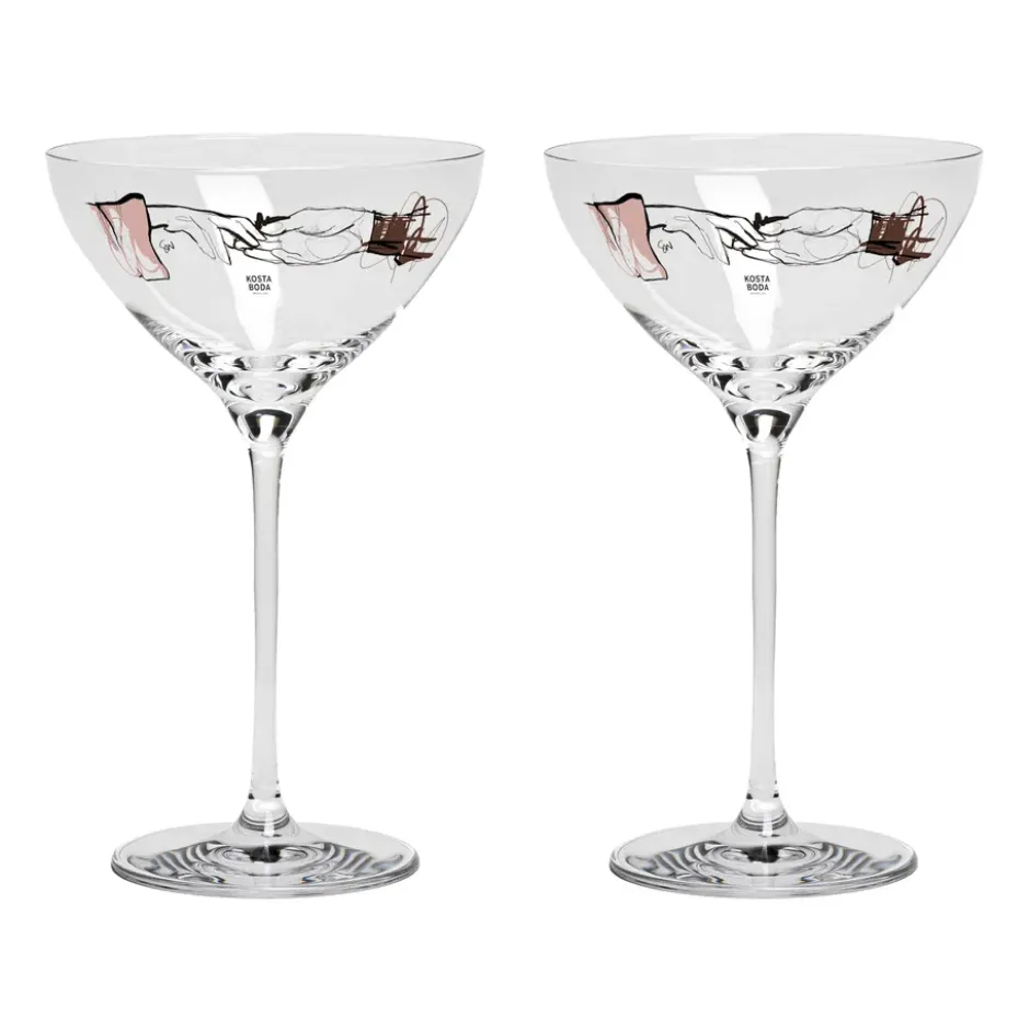You and me together champagnecoupe 32 cl 2-pack, Clear / Multi