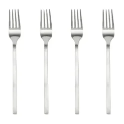 Yuka gaffel 4-pack, Brushed Steel