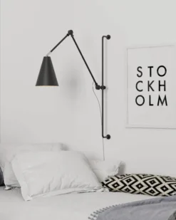Yukon vägglampa lång, Mattsvart